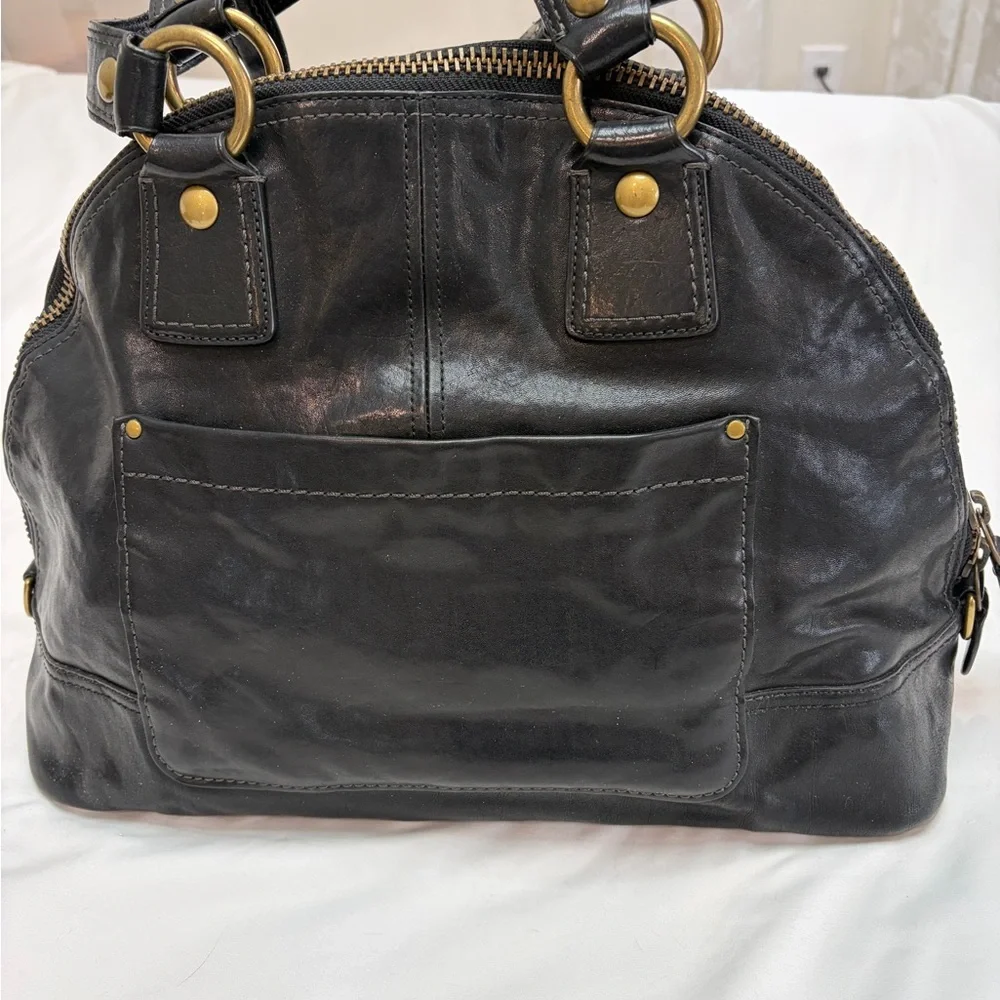 Coach Black Legacy Luci Dome Satchel with Brass Hardware 11649 - Picture 7 of 11